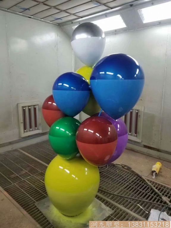 不锈钢气球雕塑烤漆2