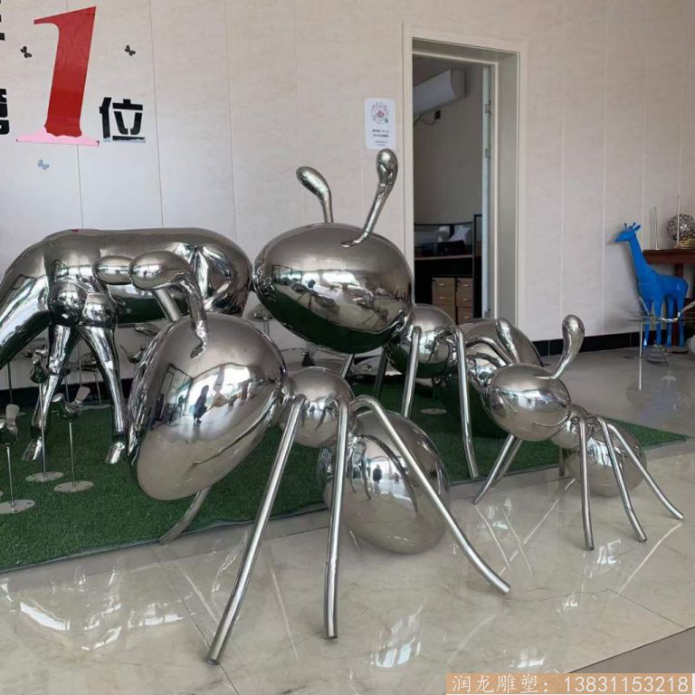 不锈钢蚂蚁雕塑 昆虫蚂蚁雕塑4